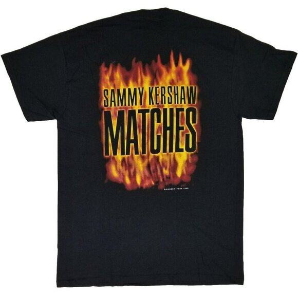 Vintage SAMMY KERSHAW "Matches" Signed Concert Tour 1998 Double Sided T-Shirt L - Picture 8 of 9